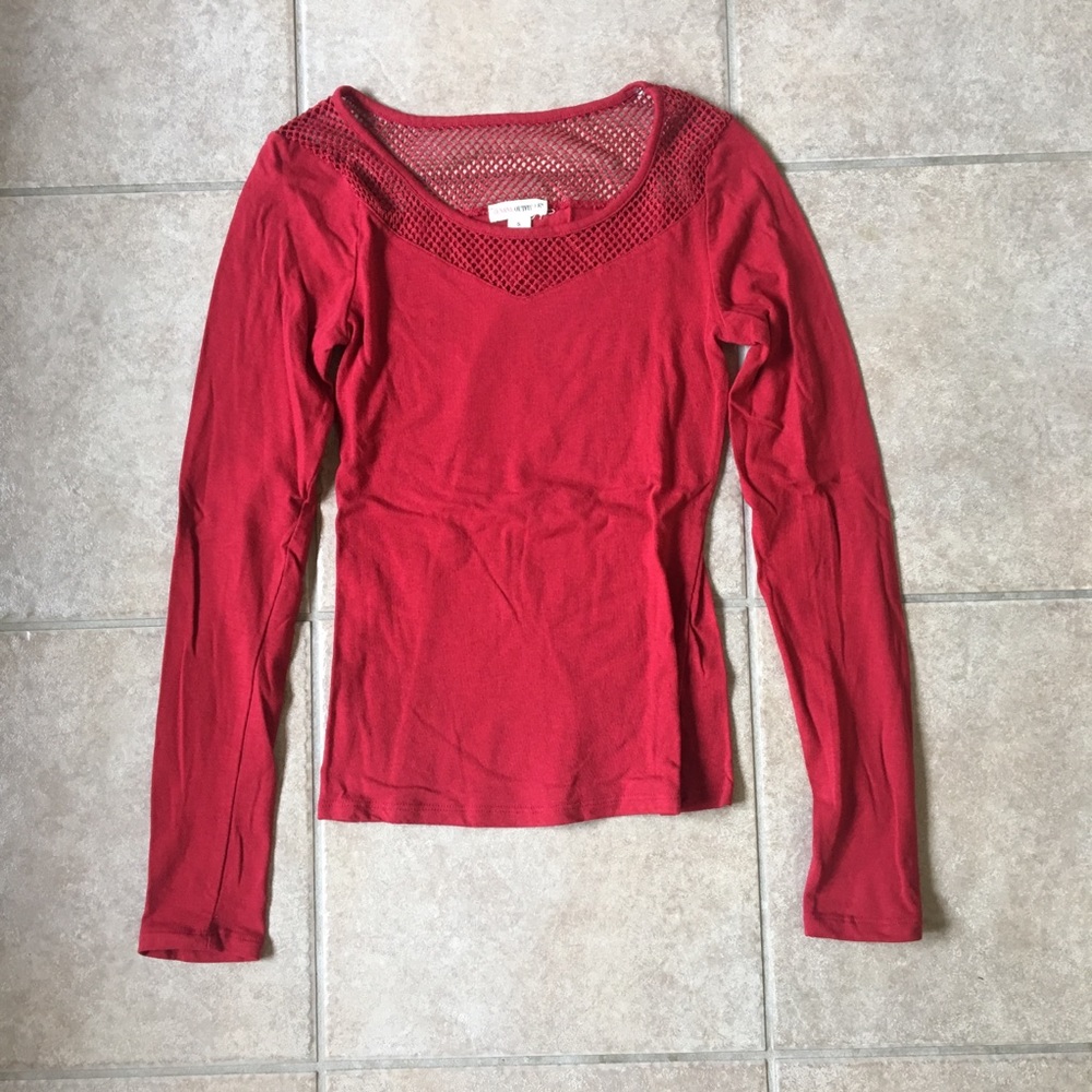 Zenana Outfitters red long sleeve shirt